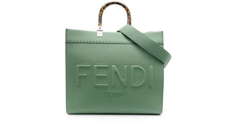 fendi green tote bag